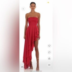 Red formal dress